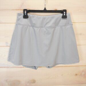 RealEssentials Womens size L Skort Light Gray Skirt with Built in Shorts Pockets
